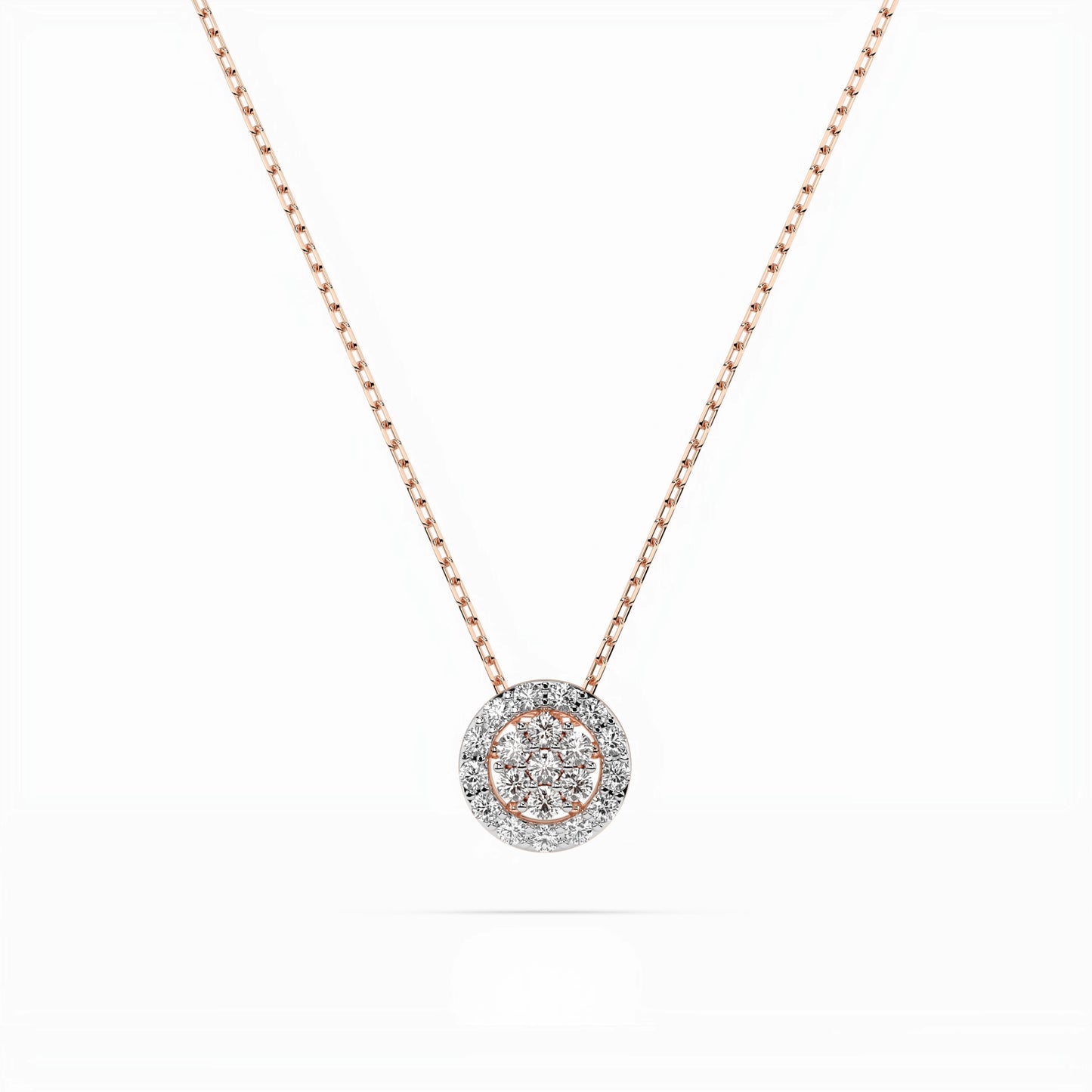 Illusion Necklace (Round), 0.08 ct — 104-10038