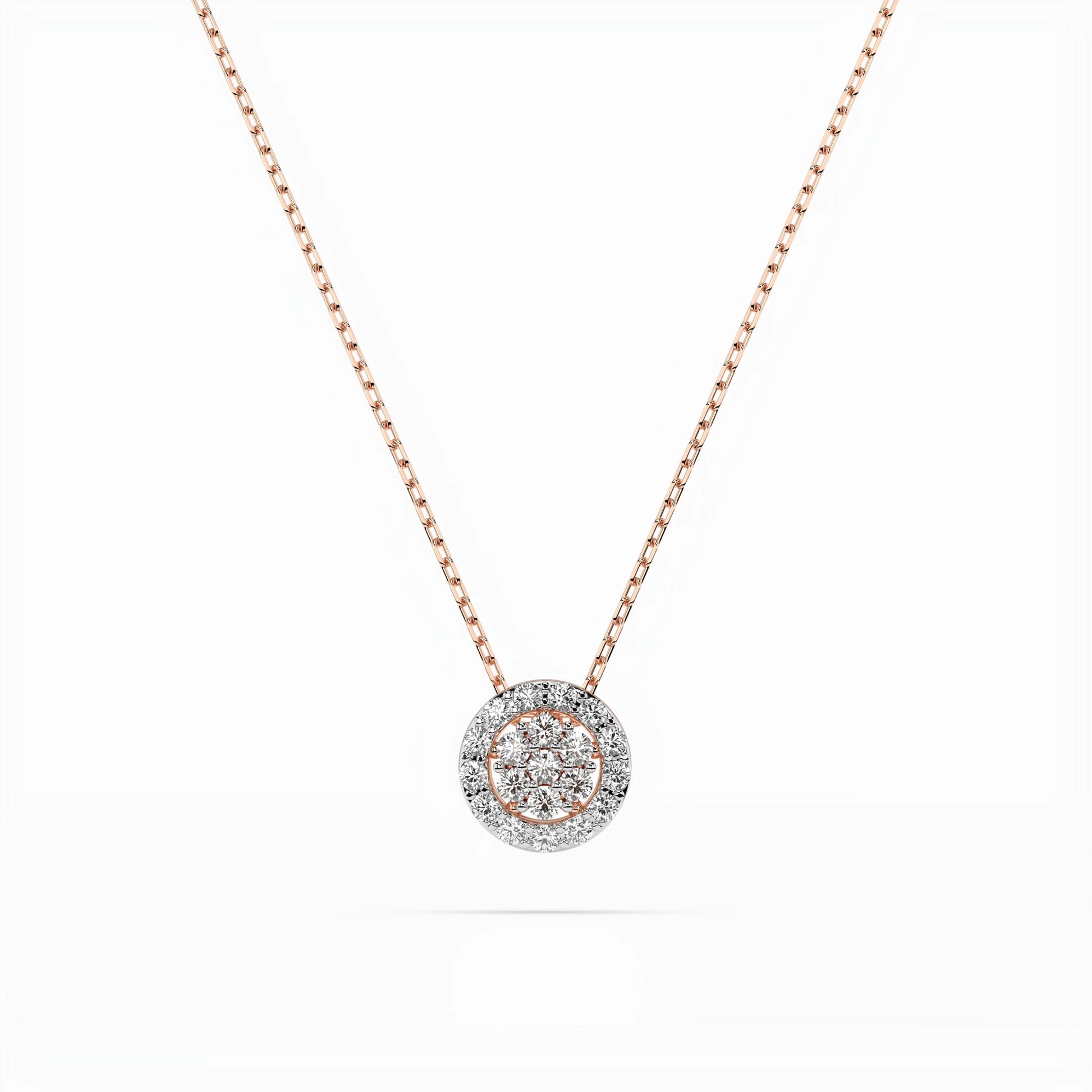 Illusion Necklace (Round), 0.08 ct — 104-10038